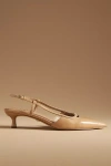 Sam Edelman Toni Slingback Kitten Heels In Beige