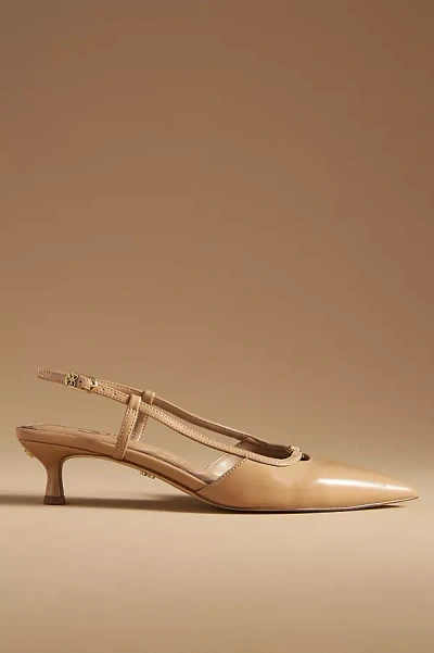 Sam Edelman Toni Slingback Kitten Heels In Beige