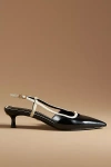 Sam Edelman Toni Slingback Pointed Toe Kitten Heel Pump In Black