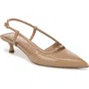 Sam Edelman Toni Slingback Pointed Toe Kitten Heel Pump In Gold