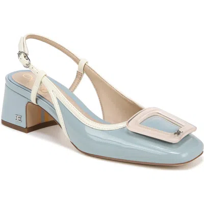 Sam Edelman Tracie Slingback Pump In Robin Egg Blue/porcelain