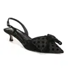 Sam Edelman Treena 2 J2711m1 Pumps Women Black Polka Dot Kitten Heel Gal1755 In Black
