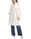 Sam Edelman Corduroy Contrast Trench Coat In White