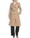 Sam Edelman Water Resistant Double Breasted Trench Coat In Neutral