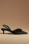 Sam Edelman Trent Slingback Pointed Toe Kitten Heel Pump In Black