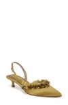 Sam Edelman Trent Slingback Pump Dark Pear Satin In Dark Pear