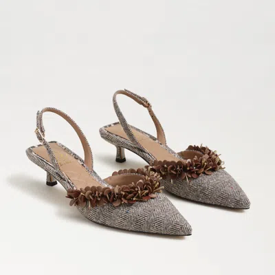 Sam Edelman Trent Slingback Pump Brown Multi Fabric
