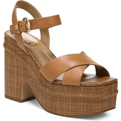 Sam Edelman Trianna Womens Strappy Slingback Platform Heels In Multi
