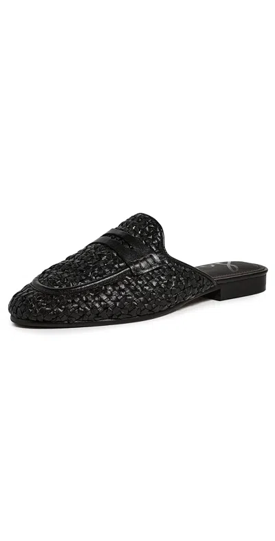Sam Edelman Tullie Woven Mules Cafe Noir In Black