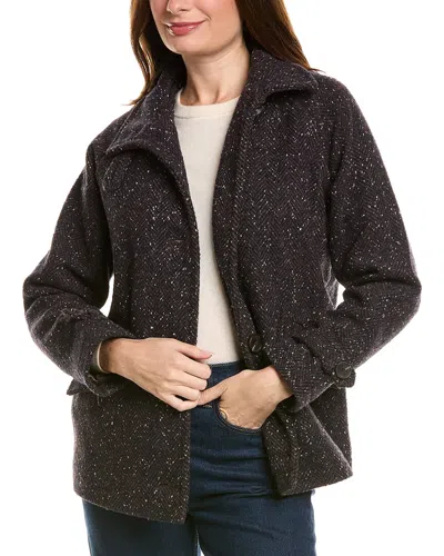 Sam Edelman Tweed Wool-blend Jacket In Black
