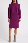 Sam Edelman Two-piece Look Long Sleeve Sweater Dress In Berry