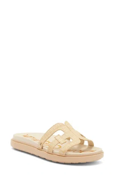Sam Edelman Valeri Platform Slide Sandal In Bleached Beechwood