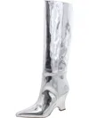 Sam Edelman Vance Pointed Toe Knee High Boot In Silver