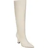 Sam Edelman Sylvia Womens Zipper Tall Knee-high Boots In Modern Ivory