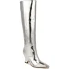 Sam Edelman Vance Pointed Toe Knee High Boot In Soft Silver