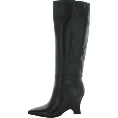 Sam Edelman Vance Womens Leather Heels Knee-high Boots In Black