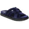 Sam Edelman Vaugn Womens Strappy Slip On Slide Sandals In Blue