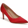 Sam Edelman Vienna Pointed Toe Pump In Scarlet