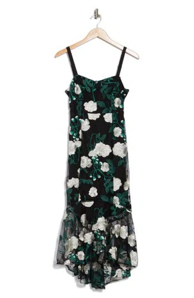 Sam Edelman Vine Flower Embroidered Midi Dress In White