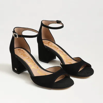 Sam Edelman Viola Block Heel Sandal Black Leather