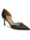 Sam Edelman Victoria Pointed Toe Pump Black Leather In Black