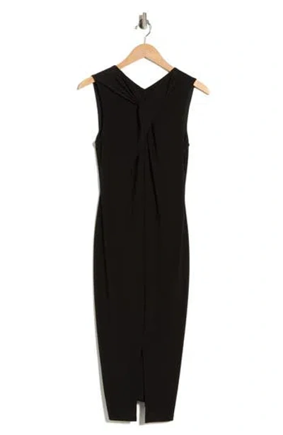 Sam Edelman V-neck Jersey Midi Dress In Black