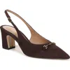 Sam Edelman Waller Pointed Toe Slingback Pump In Brown