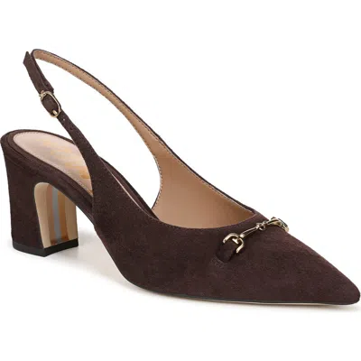 Sam Edelman Waller Pointed Toe Slingback Pump In Brown