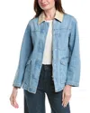 Sam Edelman Washed Denim Jacket 27.7 In Blue