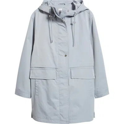 Sam Edelman Water Repellent Hooded Jacket In Blue