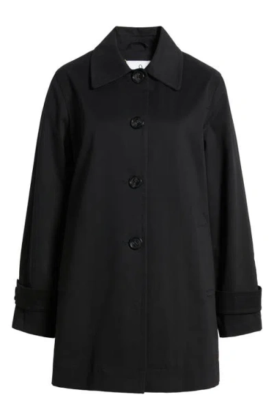 Sam Edelman Water Repellent Rain Jacket In Black