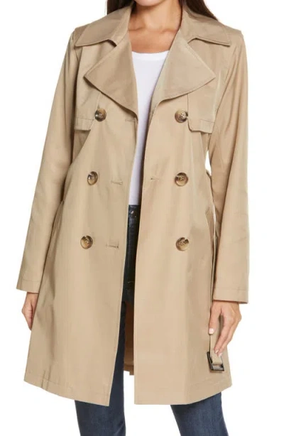 Sam Edelman Water Repellent Trench Coat In Brown