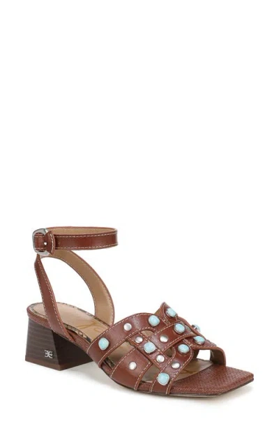Sam Edelman Wayla 2 Ankle Strap Sandal In Burnt Brandy