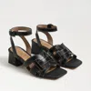 Sam Edelman Wayla Ankle Strap Sandal Black Leather In Black