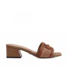 Sam Edelman Waylon Block Heel Slide In Dark Brown In Brown