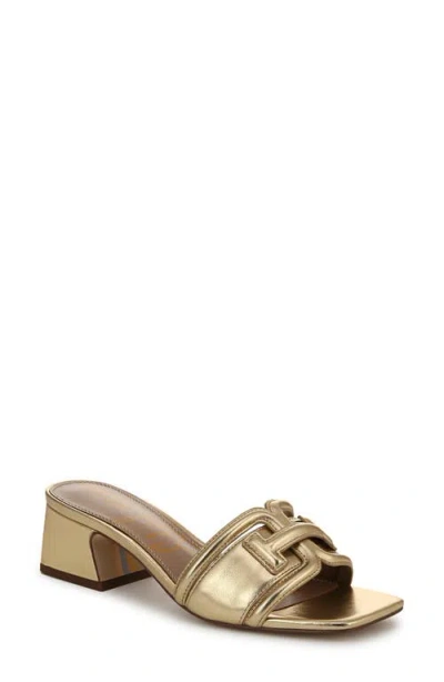 Sam Edelman Waylon Slide Sandal In Amber Gold