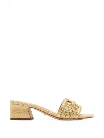 Sam Edelman Waylon Weave Sandals In Gold