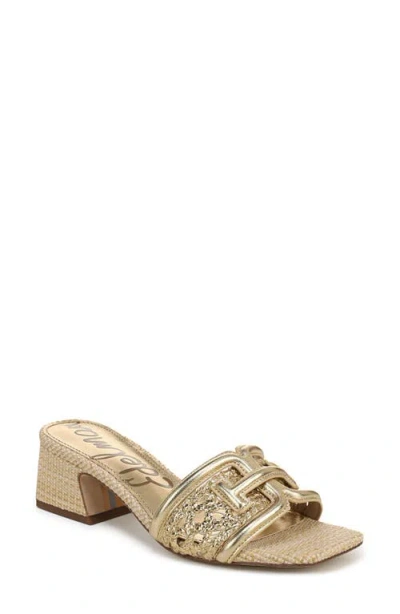 Sam Edelman Waylon Woven Sandal In Gold