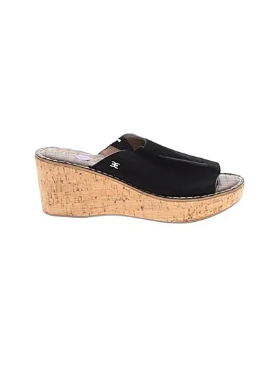 Pre-owned Sam Edelman Wedges In Black