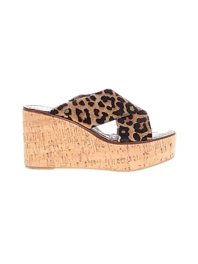 Pre-owned Sam Edelman Wedges In Brown