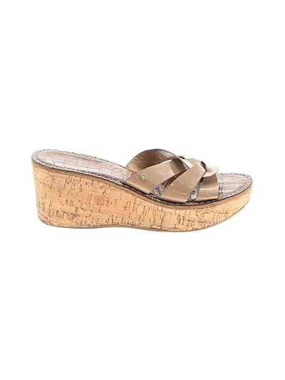 Pre-owned Sam Edelman Wedges In Tan