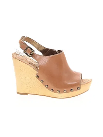 Pre-owned Sam Edelman Wedges In Tan