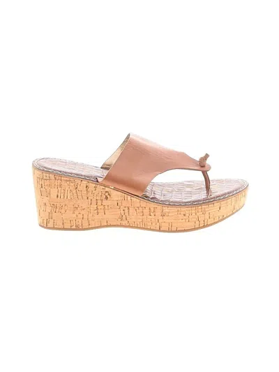 Pre-owned Sam Edelman Wedges In Tan