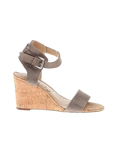 Pre-owned Sam Edelman Wedges In Tan