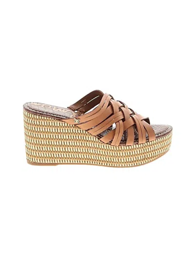 Pre-owned Sam Edelman Wedges In Tan