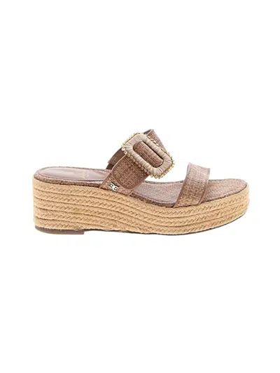 Pre-owned Sam Edelman Wedges In Tan