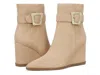 Sam Edelman Weslie I7768l1250 Boot Womens Beige Leather Wedge Bootie Jobb472 In Pink