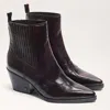 Sam Edelman West Ankle Boot Merlot Leather In Burgundy