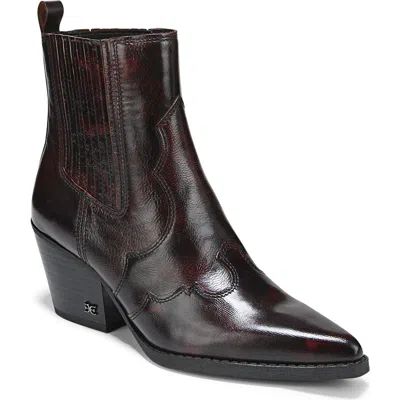 Sam Edelman West Bootie In Burgundy