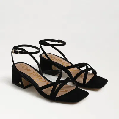 Sam Edelman Whitley Block Heel Sandal Black Suede